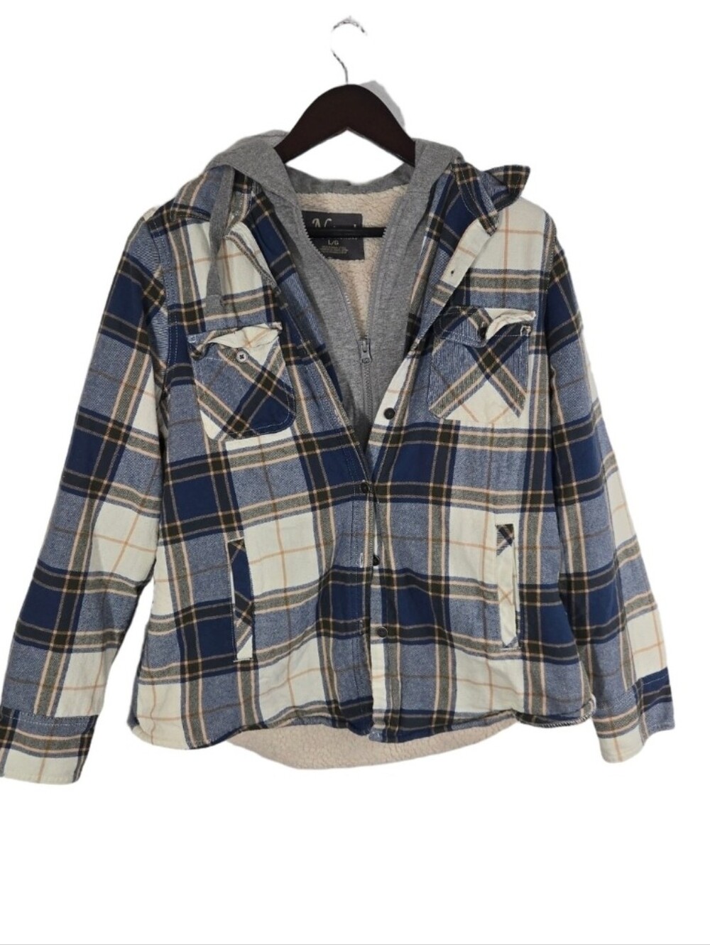 Natural Reflections vintage sherpa lined flannel jacket